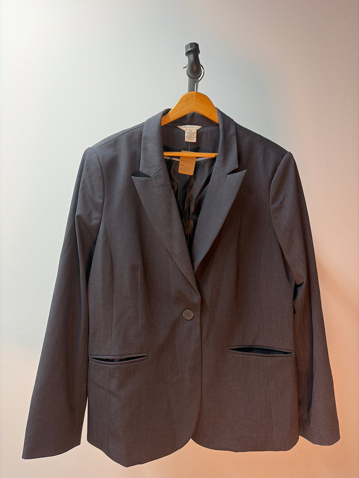 Liz Claiborne Charcoal Gray Blazer - Size 16
