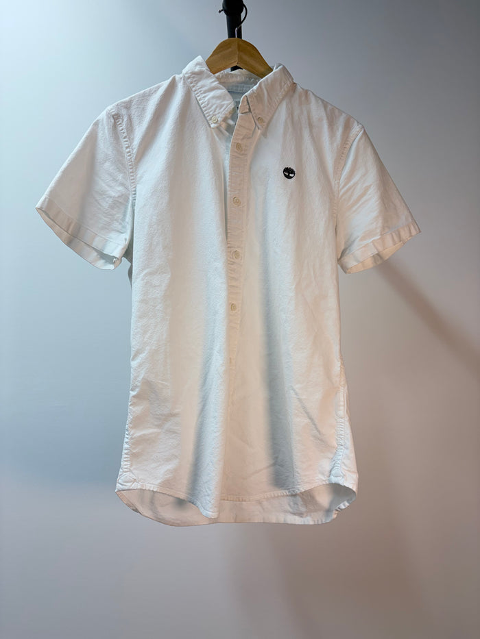 Timberland White Short-Sleeve Slim-Fit Button-Down
