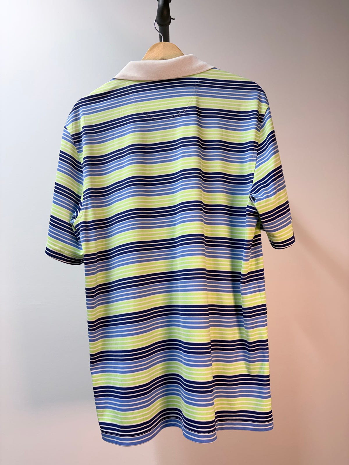 Greg Norman for Tasso Elba Striped Performance Golf Polo