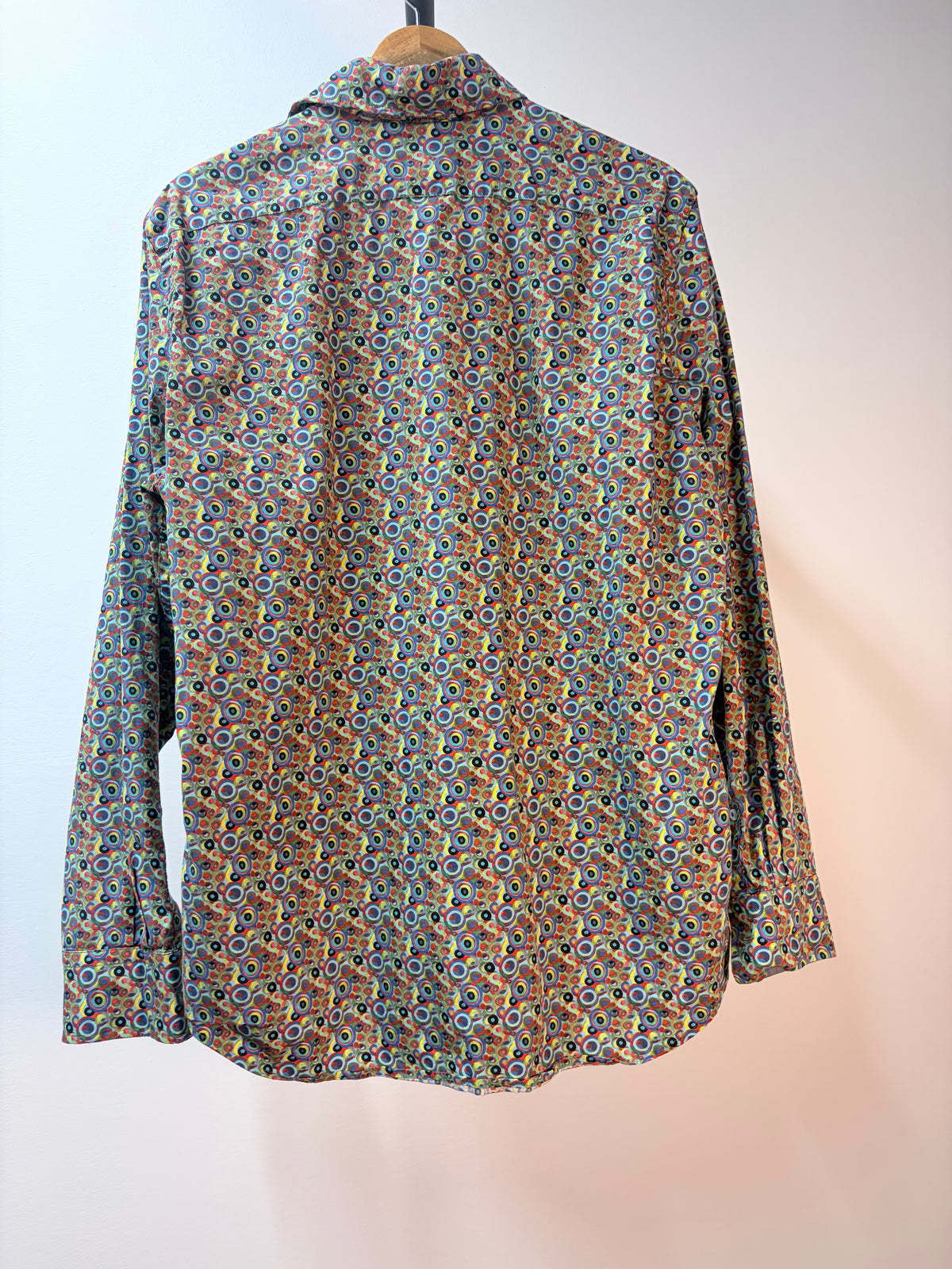 Cremieux Premium Denim Multicolor Circle Print Long-Sleeve Shirt