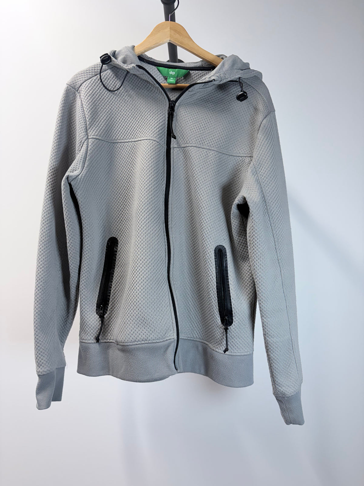 Dip Textured Full-Zip Hooded Jacket - Size M