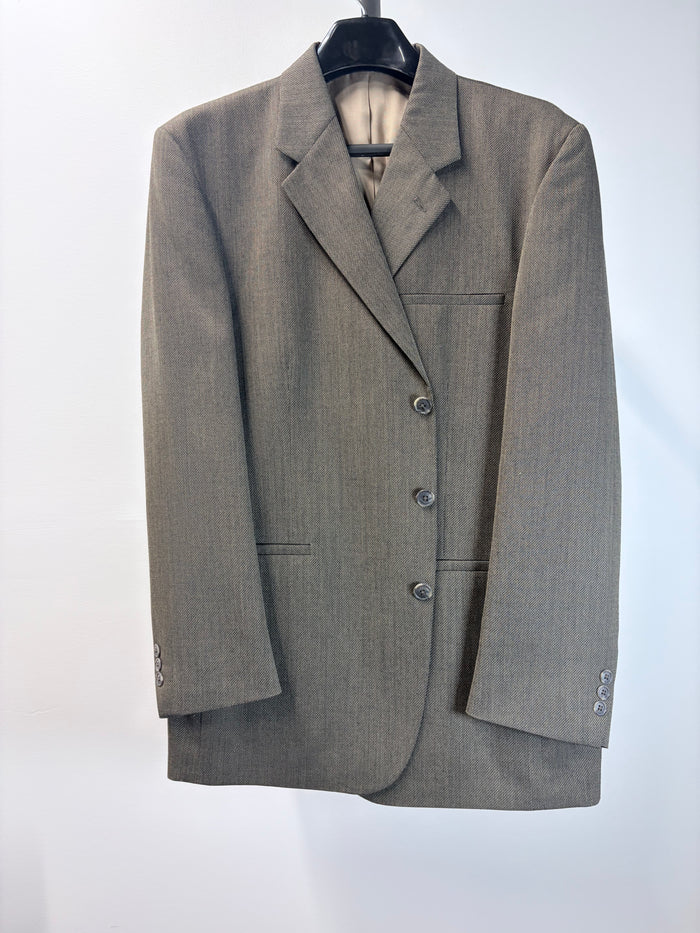 J. Ferrar Custom Fit Gray Suit Jacket Blazer - Men’s