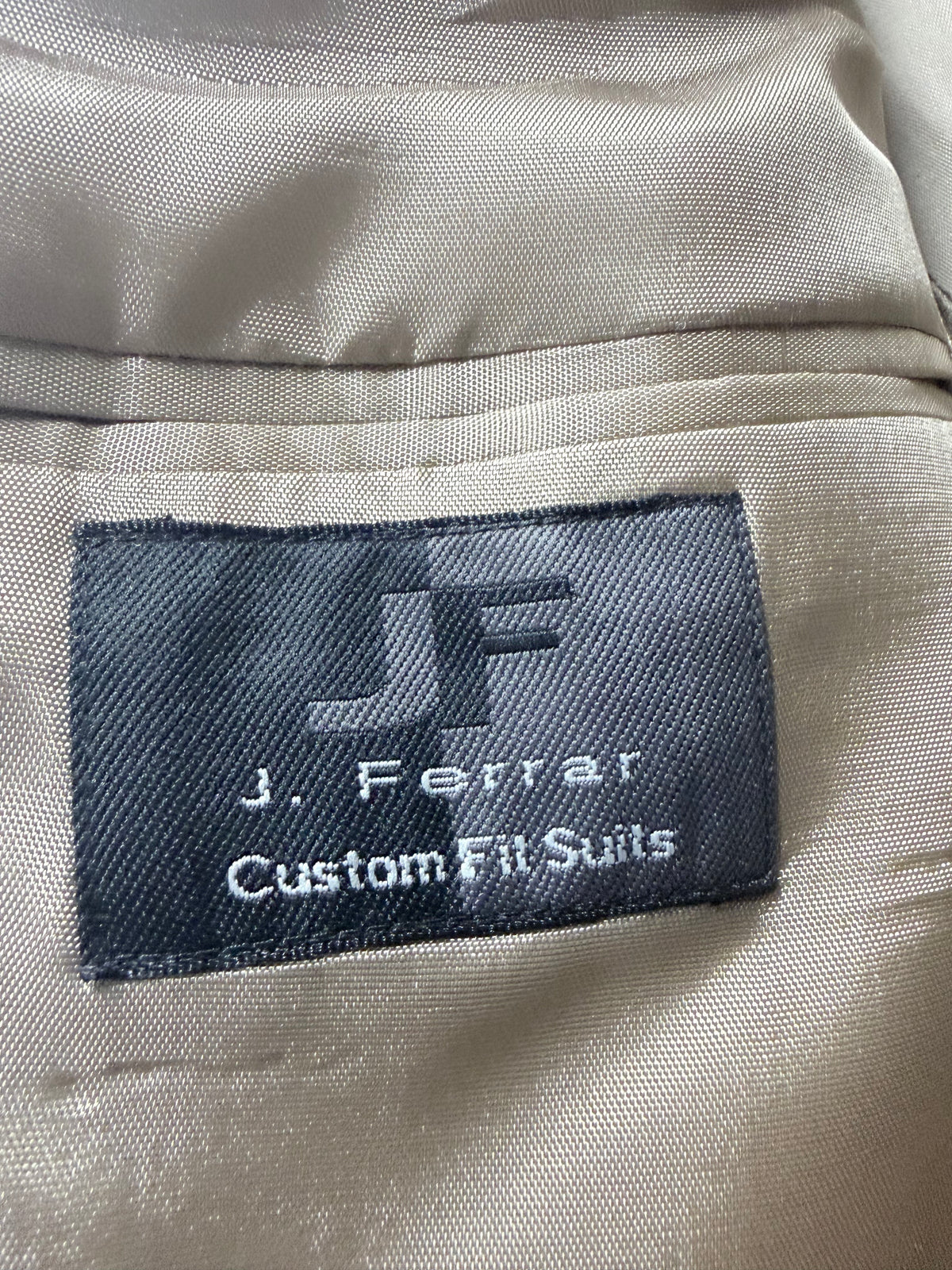 J. Ferrar Custom Fit Gray Suit Jacket Blazer - Men’s