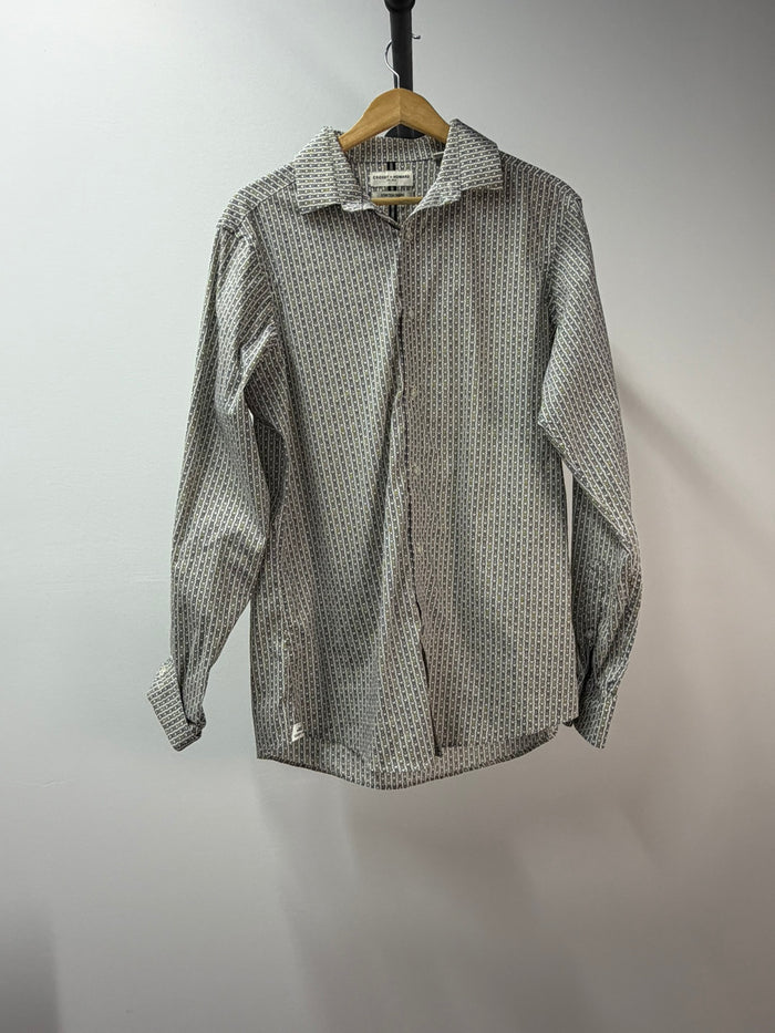 Crosby & Howard Rabbit Print Stretch Button-Down Shirt - Men’s M