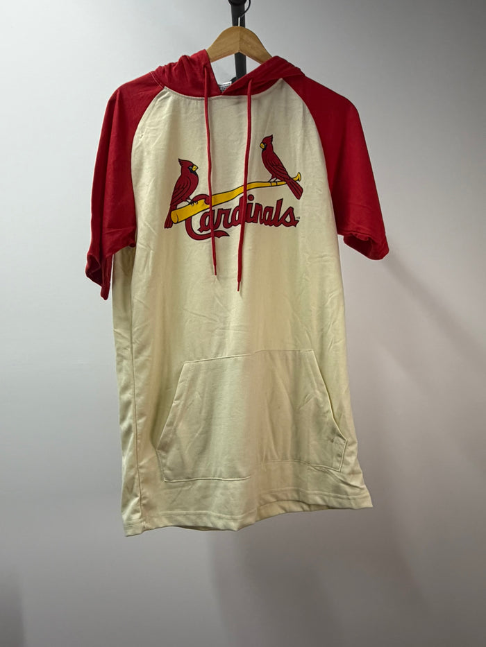 St. Louis Cardinals Short Sleeve Hoodie - Adult M
