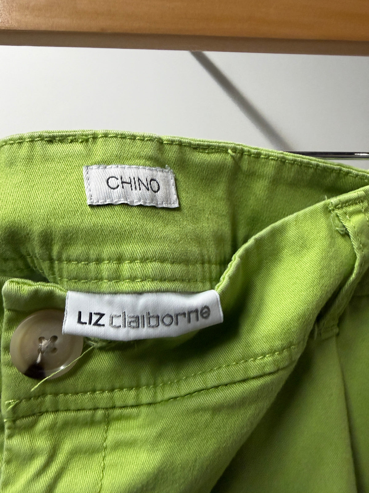 Liz Claiborne Lime Green Chino Shorts