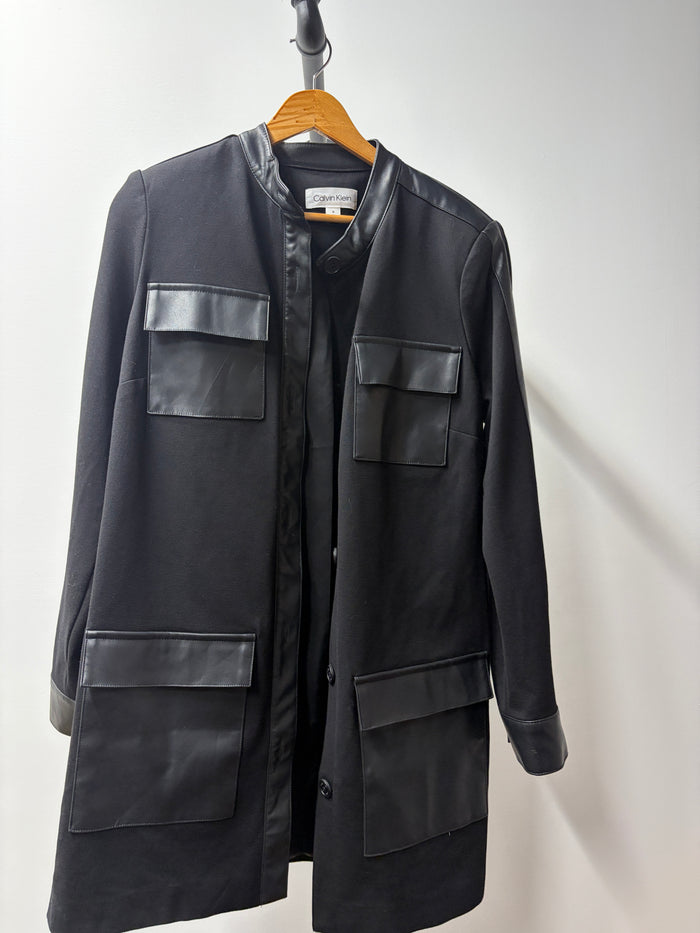 Calvin Klein Black Long Jacket Size M
