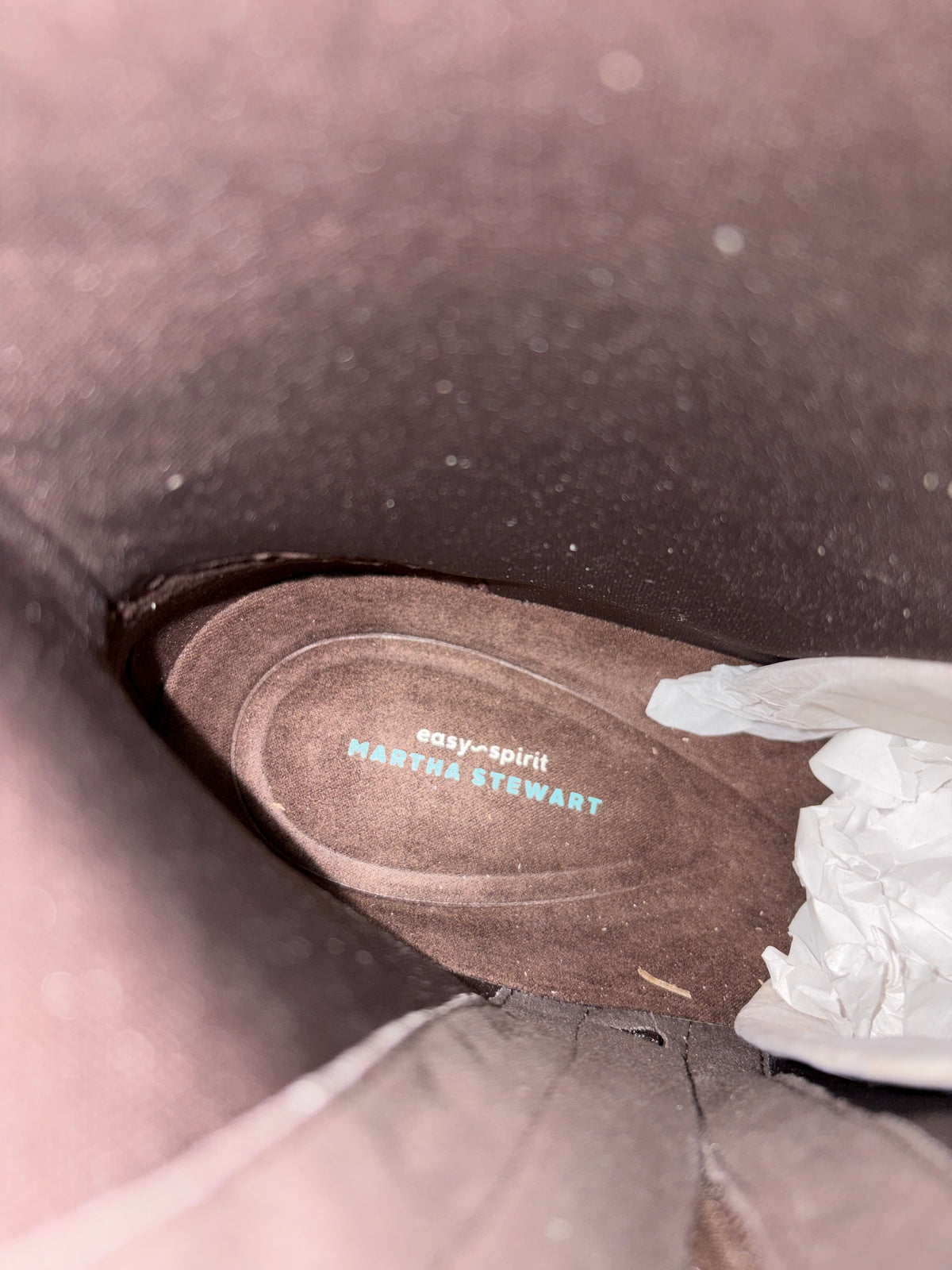 Easy Spirit × Martha Stewart Brown Croc-Embossed Boots | 9.5M