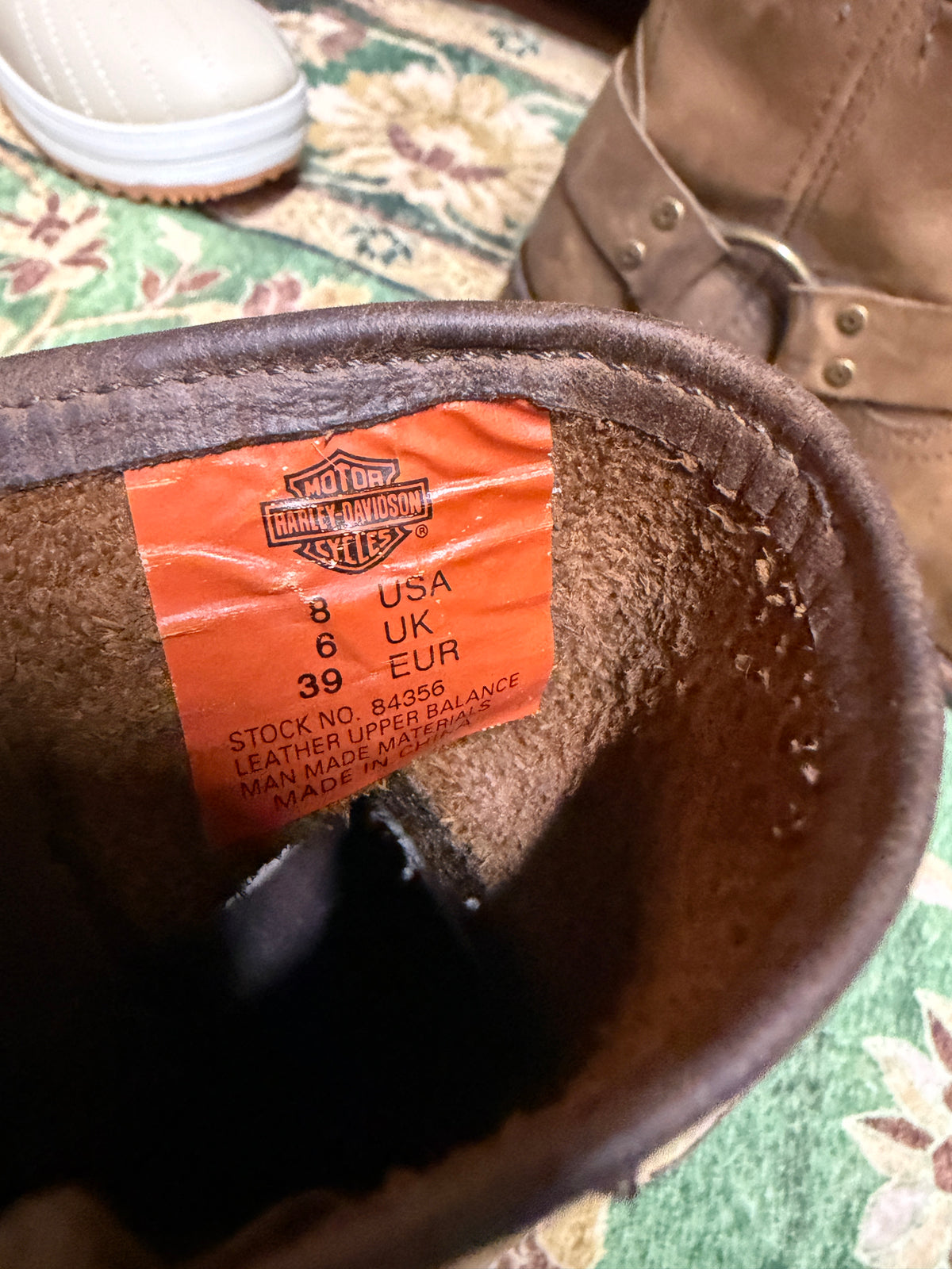 Vintage Harley-Davidson Tan Leather Harness Boots | Women’s 8