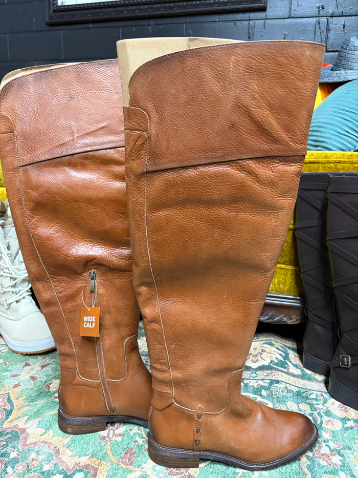 Franco Sarto Haleen Cognac Wide-Calf Tall Boots | Women’s 9.5M
